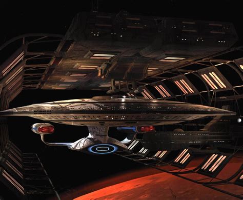 Enterprise D In Space Dock MyConfinedSpace