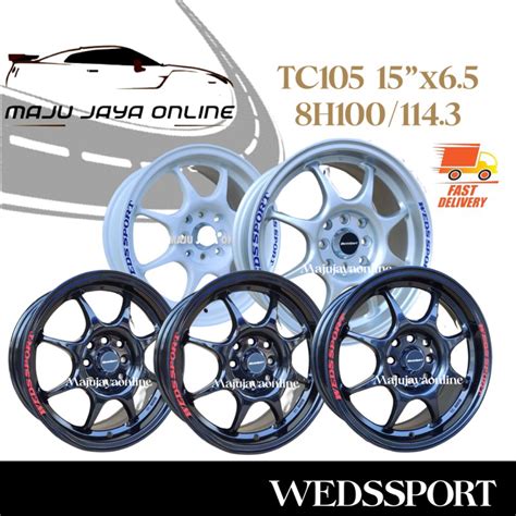 New Sport Rim Weds Sport Tc05 15x65 40 8x1001141 Shopee Malaysia