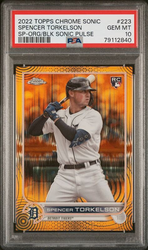 2022 Topps Chrome Sonic Pulse RC 25 PSA 10 GEM MINT Spencer