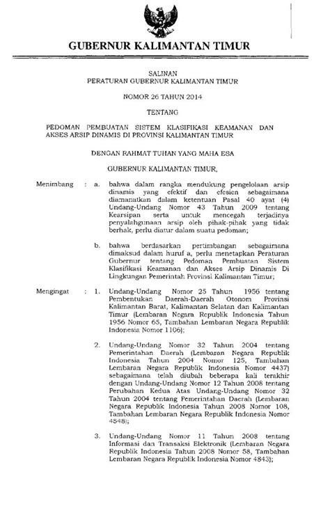 Pdf Gubernur Kalimantan Timur Jdih Kaltimprov Go Idjdih Kaltimprov