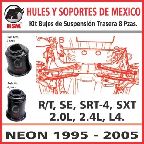 Comprar Bujes Reforzados Suspension Trasera Neon 1995 2005 8 Pzs