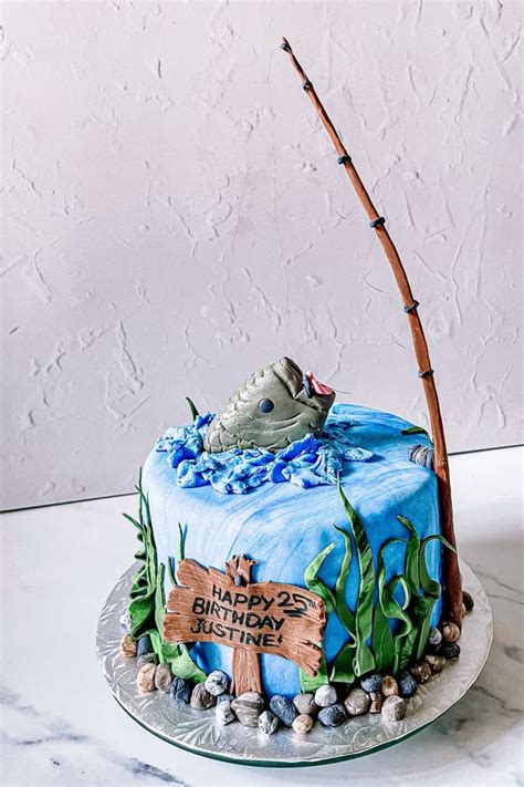 Fishing Cake | Fishing theme cake, Fish cake birthday, Fish cake