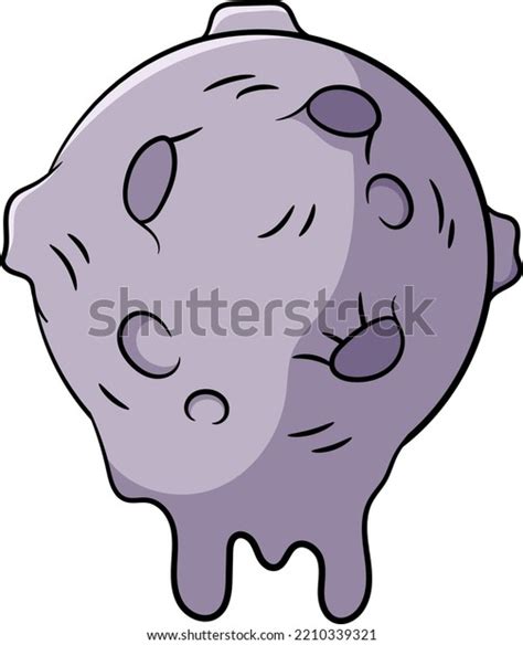 Cute Creepy Kawaii Purple Meteor Stock Vector (Royalty Free) 2210339321 ...