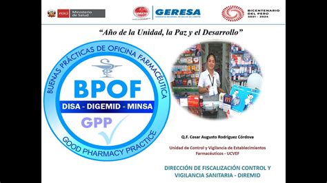 CAPACITACIÓN DE BUENAS PRÁCTICAS DE OFICINA FARMACÉUTICA BPOF