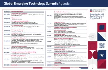 Save The Date Summit 2023 SCSP Global Emerging Technology Summit