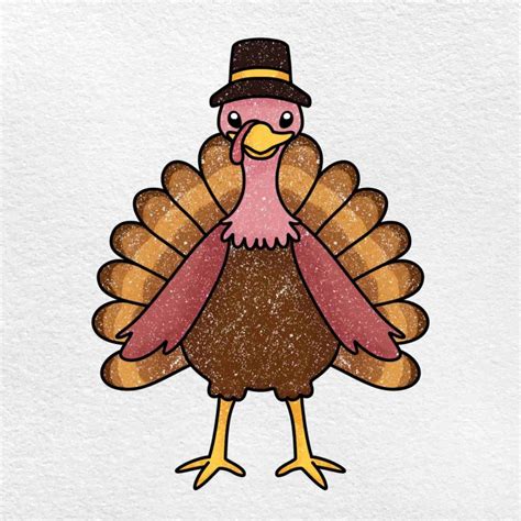 Thanksgiving Turkey Drawing - HelloArtsy