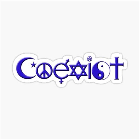 COEXIST Blue Sticker By Thatstickerguy Redbubble