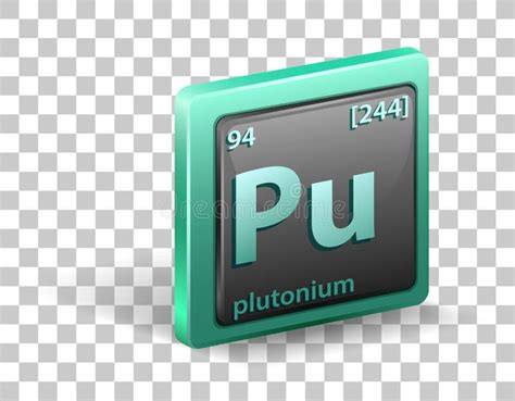 Plutonium Pu Chemical Element Plutonium Sign With Atomic Number