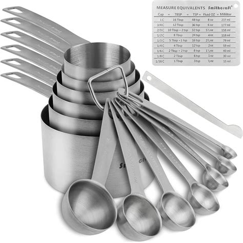 Smithcraft Measuring Cups And Spoons Set Metal Measuring