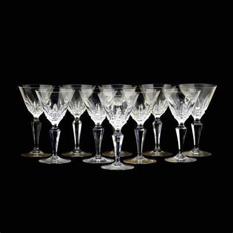 Baccarat Set Of Ten Wine Glasses Lot 5065 Crystal And Glassmay 19 2017 600pm