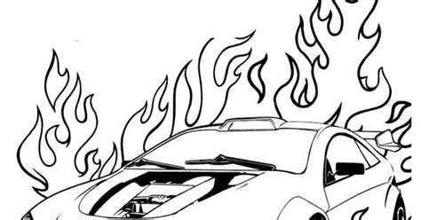 Cars With Flames Coloring Pages