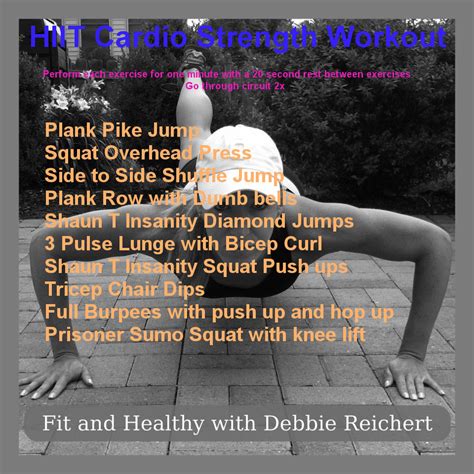 HIIT Cardio Strength Workout - Fit and Healthy with Debbie