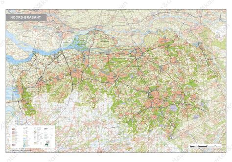 Digitale Topografische Kaart Noord Brabant 1100000 1480 Kaarten