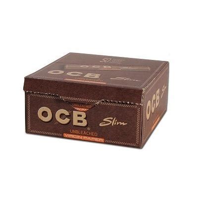 Ocb Virgin King Size Slim Unbleached Rolling Paper Box Ocb Grass