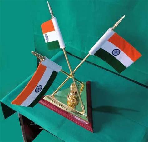 Brass 12 Inch Satyamev Jayate Table Flag at Rs 4500/piece in Maler ...