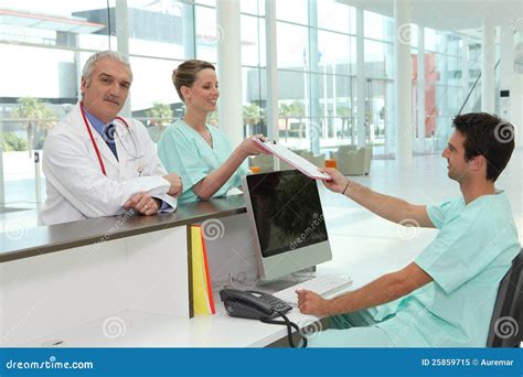 Hospital Reception Desk Royalty-Free Stock Photo | CartoonDealer.com ...