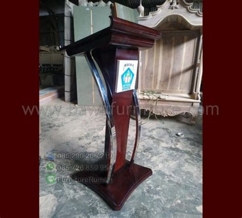 Podium Upacara Minimalis Kayu Jati SMA 35 Jakarta Ready Stock Mimbar