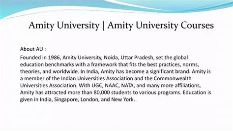 PPT - Amity University | Amity University Courses PowerPoint ...