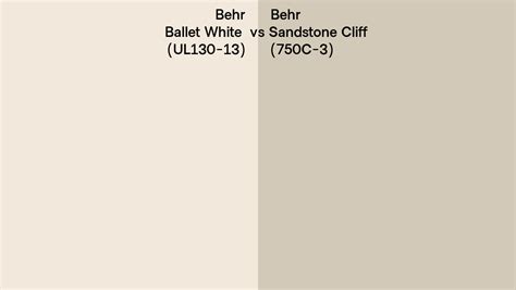 Behr Ballet White Vs Sandstone Cliff Side By Side Comparison