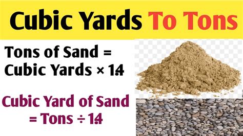 To Convert Cubic Yards To Tons To Convert Tons To Cubic Yards Youtube