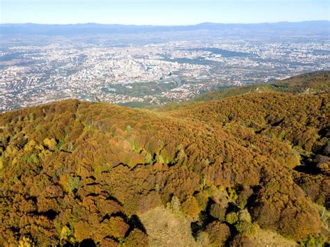 Premium Photo Aerial Autumn Panorama Of Vitosha Mountain Bulgaria