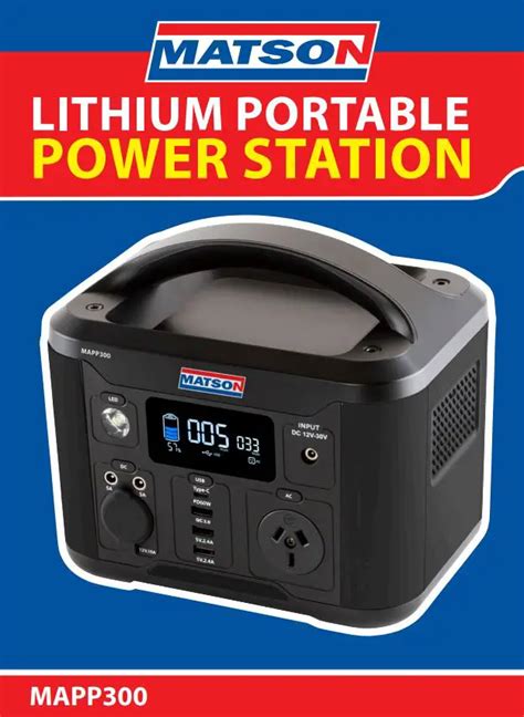 Matson Mapp Lithium Portable Power Station User Manual