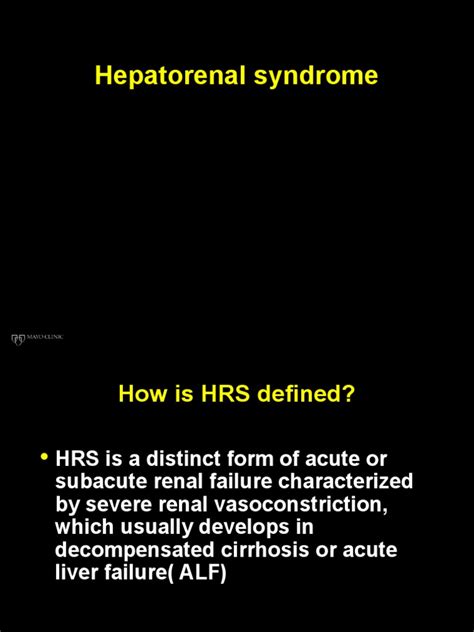 Hepatorenal Syndrome Pdf Medical Specialties Clinical Medicine