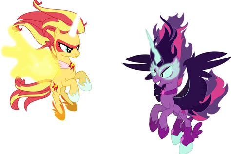 Daydream Shimmer vs Midnight Sparkle: Pony Version by FallingRain22 on DeviantArt