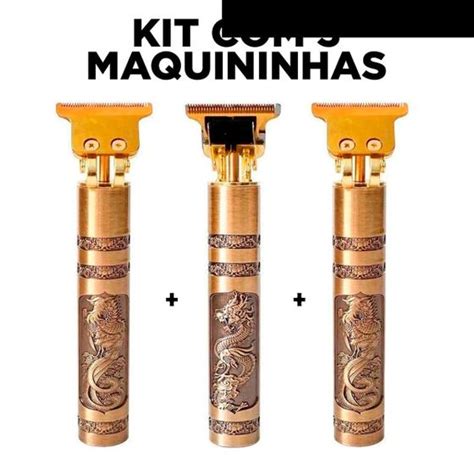 Kit 3 Maquinas Dragao Acabamento Faz Pezinho Risco Desenho Completa