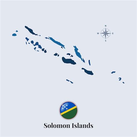 Premium Vector | Solomon Islands map with flag Solomon Islands flag map