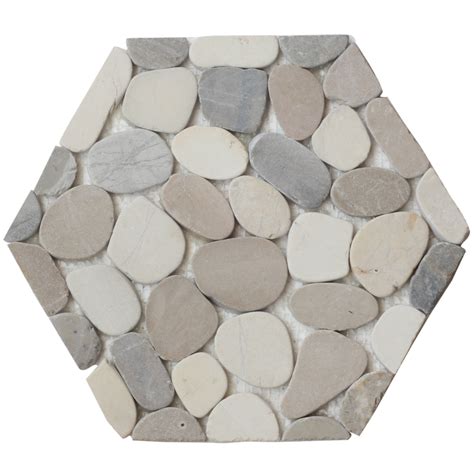 Pebblino Honey Flat Hexagon Mosaic And Tile Depot Mtd