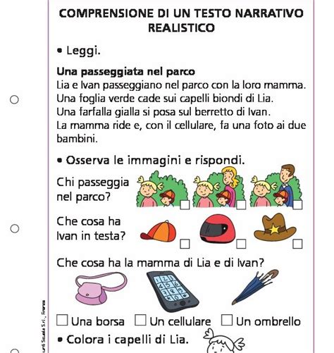 Comprensione Di Un Testo Narrativo Realistico Giunti Scuola