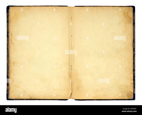 Open Old Blank Book Isolated On White Stock Photo Alamy