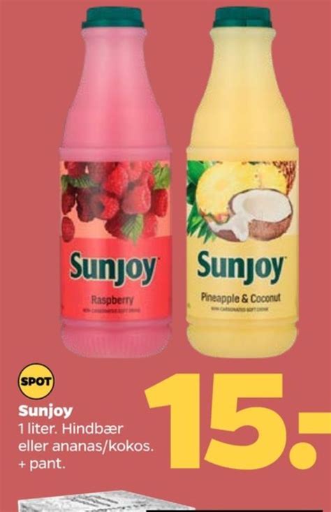 Sunjoy hindbærjuice tilbud hos Netto