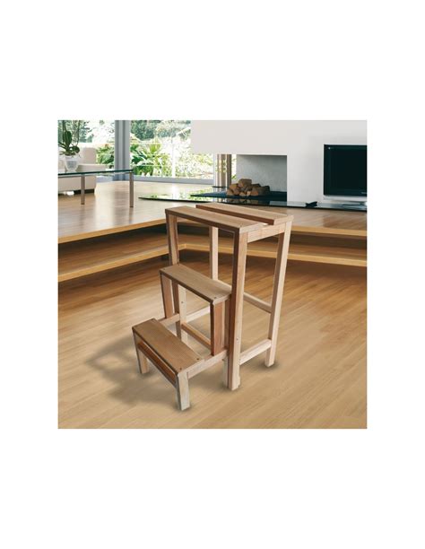 Taburete De Madera Art Convertible En Escalera Pelda Os X X