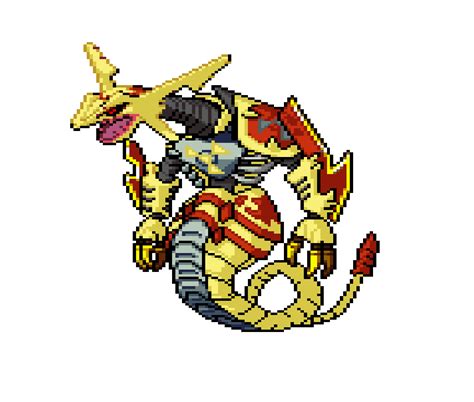 Rayquaza Digimon Pokemon Sprite Fusion By Distorted Pokemon On Deviantart