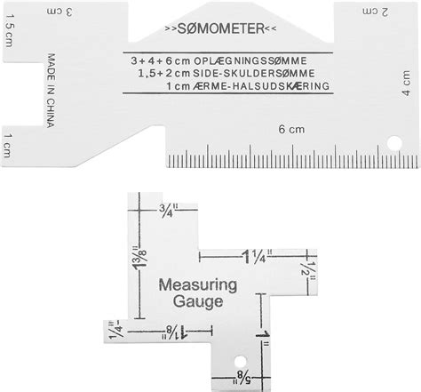 Pieces Sewing Gauge Sewing Measuring Tool In Sliding Gauge