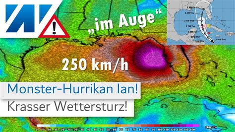 Wettersturz extrem mit Kälte und Schnee Hurrikan Ian stürmt heran