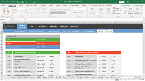 Planilha De Balanço Patrimonial Em Excel Planilhas Prontas