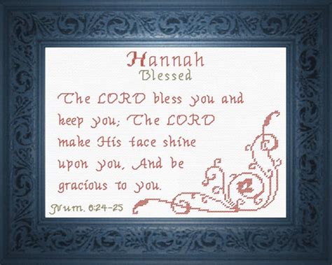 Name Blessings - Hannah 3 - Personalized Names with Meanings and Bible Verses