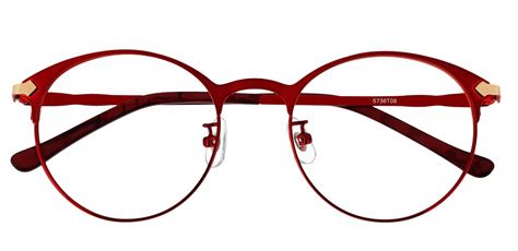 Crest Round Prescription Glasses Red Womens Eyeglasses Payne Glasses