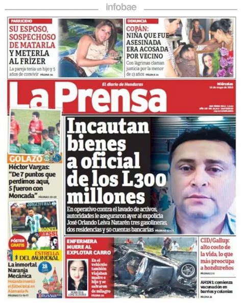 La Prensa Honduras 16 De Mayo De 2018 Infobae