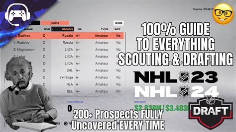 100 GUIDE TO EVERYTHING SCOUTING DRAFTING IN NHL 23 24 FRANCHISE