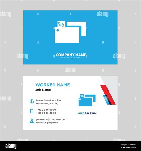 Folder business card design template, Visiting for your company, Modern horizontal identity Card ...