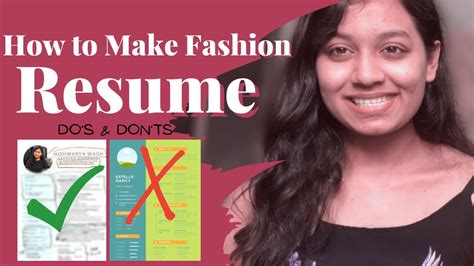 Fashion Designer Resume Sharing My Resume With Dos Donts