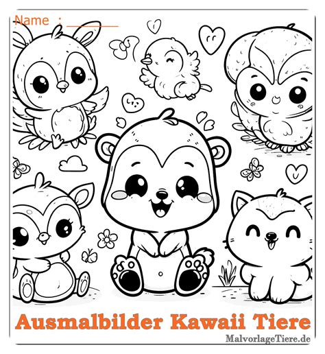 S Ausmalbilder Kawaii Tiere By Malvorlagetiere De