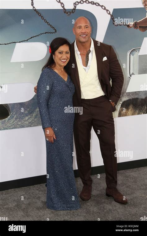 Dwayne Johnson And Mom Ata Johnson At The Universal Pictures World