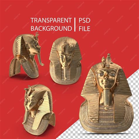 Premium PSD | Gold Mask of Tutankhamun PNG