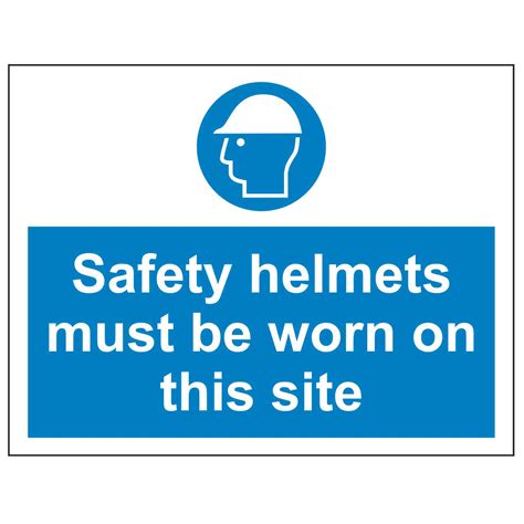 Safety Helmet Must Be Worn Sign