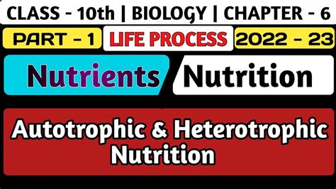 Class 10 Science Biology Chapter 6 Life Process Part 1